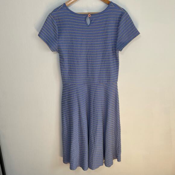 Matilda Jane Exploration Dress L Womens Scoop Neck Keyhole Back Midi Textured - Picture 3 of 6